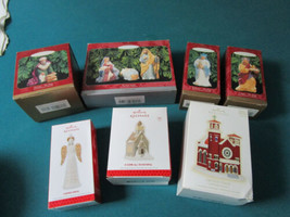 CHRISTMAS HALLMARK ORNAMENTS KEEPSAKE  NEW  7 UNITS LOT ^^ - $90.08