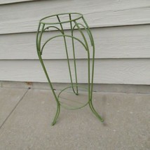 Vtg MCM Painted Metal Cast Iron? Wire Plant Stand Flower Pot Shelf Frog Tripod - £59.35 GBP