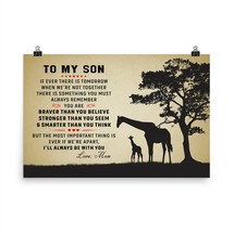 Mother and Son Giraffe Print Poster Gift for Son I&#39;ll Always be there with You - £20.07 GBP+