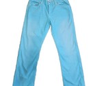 True Religion Micro Corduroy Pants Jeans Mens Size 36x29 Teal Straight Leg - $24.70