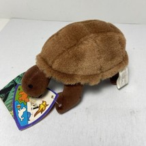 K&amp;M Brown Box Turtle Small Plush 6.5 inches Realistic Stuffed Animal Vintage - £11.47 GBP