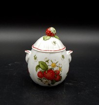 Lenox Orchard Strawberry Jam Jelly Jar Fine Porcelain 1991 No Spoon - £13.79 GBP