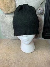 Vintage Wigwam USA Beanie Ski Hat Solid Black Wool Blend Winter Cap Unis... - $14.80