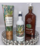 Bath &amp; Body Works Aromatherapy SANDALWOOD EUCALYPTUS Mist, Body Cream &amp; ... - £46.95 GBP