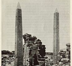 1942 Egypt Thutmose 1 &amp; Hatshepsut Obelisks Historical Print Antique 8 x 5  - $28.01 CAD