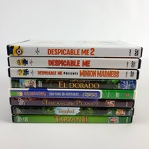 (Lot of 8) DVD Kids Movies Minions Tangled Tarzan El Dorado Treasure Planet etc - £11.67 GBP