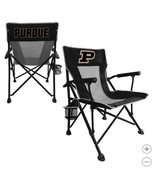 Purdue Boilermakers Hard Arm Chair Black Gold NCAA Tailgating Camping Cu... - $139.22 CAD