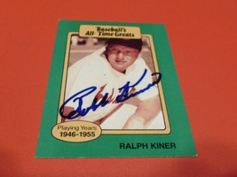 Ralph Kiner Autograph Hand Signed Basebal Ls ALL-TIME Greats !! - £22.02 GBP