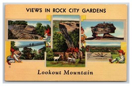 Multiview Lookout Mountain Chattanooga Tennessee TN UNP Linen Postcard S10 - £2.62 GBP