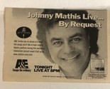 Johnny Mathis Live By Request Print Ad Vintage TPA4 - $5.93