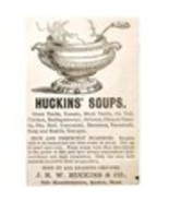 JHW Huckins Soup 1885 Advertisement Victorian Food Boston Massachusetts ... - $28.00 CAD
