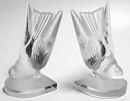 Vintage Lalique Deux Hirondelles 2 Swallow Bookends~Paperweights~MINT~Hirondelle - £502.16 GBP