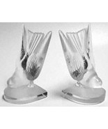 Vintage Lalique Deux Hirondelles 2 Swallow Bookends~Paperweights~MINT~Hi... - €569,87 EUR