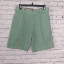 Izod Shorts Mens 30 Green Cotton Flat Front Chino Golf Preppy Casual Out... - £15.39 GBP