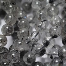 (1bracelet) natural  Herkimer Diamond energy quartz 10-11mm smooth round loose b - $38.31