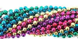 72 Bright Colors Mardi Gras Beads Necklaces Party Favors 6 Dozen Global Disco - £17.39 GBP