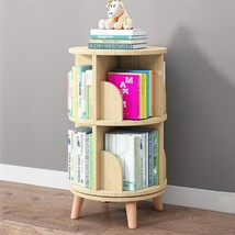 Gdrasuya10 2 Tier Rotating Bookshelf With Legs, Small Stackable Bookshel... - $100.95