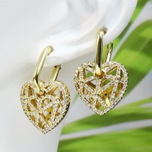 5 Pairs Heart shape zircon earrings Crystal heart earrings dangle earrings New d - £52.09 GBP