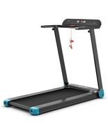 Folding Electric Compact Walking Treadmill with APP Control Speaker-Blue... - €230,95 EUR