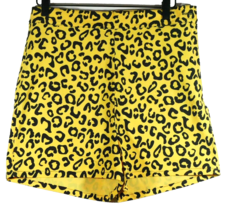 Bettie&#39;s Bombshell Shorts Yellow Cheetah Animal Print High Waisted - £39.86 GBP