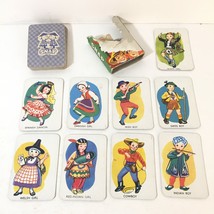 Snap Card Game Tower Press Dress Up Playing Cards 1950&#39;s Swap Cards Vintage - £15.77 GBP