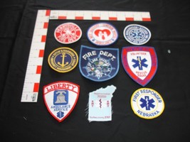 firefighting rescue fire department vintage patch set  - £15.02 GBP