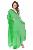 Women  Girl Plain Dupatta Chiffon Wear Casual Dupatta Trinational Scarf Green - £5.22 GBP