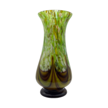 Opulent Opaline Symphony - Handcrafted Murano Art Glass Vase - $125.00