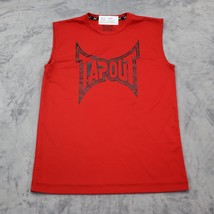 Tap Out Shirt Boys L Red Sleeveless Round Neck Polyester Print Pullover ... - £20.25 GBP