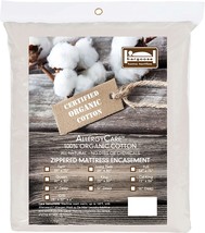 100% Organic Cotton, Hypoallergenic, Chemical-Free, Blocks Dust Mites,, Full). - £151.31 GBP