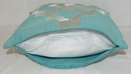 Split P 2806053CVR Pillow Plus Turquoise Margaux Geo Embroidered Cover 16 In image 6