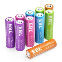 10Pcs Aa 2A Rechargeable Batteries 1.2V 2500Mah Ni-Mh Battery + Case Box Us - £21.95 GBP