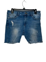 DL1961 Women&#39;s Jeans  Shorts Mara Cut Off Distressed Mid-Rise Denim Blue Size 30 - £12.65 GBP