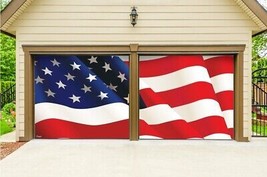 My Door Decor 285901PATR-003 7 x 8 ft. USA Flag Outdoor Patriotic 2 Car Split Do - £180.06 GBP