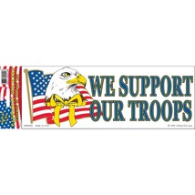 USA We Support Our Troops Bumper Sticker 3-1/4&quot;X9&quot; - £6.61 GBP