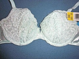 34C Warner&#39;s Lace Elegance Light Padded Underwire Demi T-Shirt Bra 02580 - £18.18 GBP