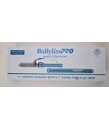 babylisspro 1.25 " spring curling iron and 1" Ultra thin flat iron combo - $98.01