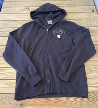Apx Men’s Full zip 1 Da Wear Hoodie jacket size L Brown M10 - $19.70