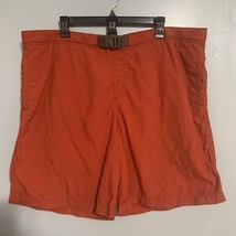 Columbia Omni-Shade Red Swim Trunks Shorts Lined Elastic Belted Outdoor ... - $13.97