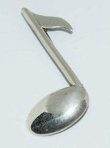 Vintage Beau Sterling Large 8th Note Music Brooch Pin - £18.27 GBP