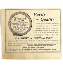 Hazen Chocolate Bo Bons Caramels 1894 Advertisement Victorian Dessert AD... - $12.50