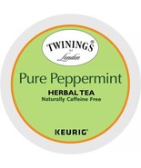 TWININGS PURE PEPPERMINT HERBAL TEA KCUPS 24CT - $35.71 CAD