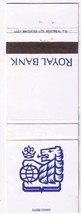 Matchbook Cover Royal Bank Of Canada Sixty Plus - £0.56 GBP