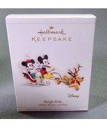 Hallmark 2006 Sleigh Ride Mickey Minnie Mouse Pluto Disney MIB Ornament - $51.90 CAD