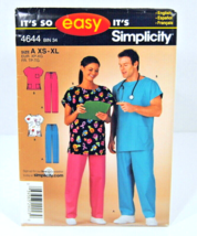 Simplicity Sewing So Easy Pattern 4644 Misses Mens Teens Pants Top AXS-XL Scrubs - £5.19 GBP