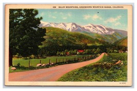 Baldy Mountains Greenhorn Mountain Range Colorado CO UNP Linen Postcard E19 - £2.30 GBP