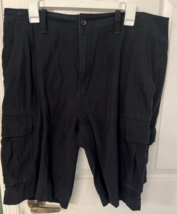 Arizona Jean Co.Navy Black Cargo Shorts Men&#39;s Size 36 - £10.99 GBP