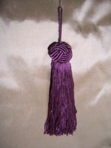 6 Silky 5inch PLUM/BURGUNDY Fluid Chainette Tassels Cord Wrapped Decor Clothes - £8.15 GBP