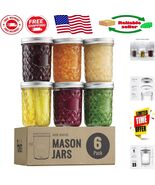 16 oz Quilted Mason Jars - 6-Pack Airtight Glass Containers for Canning ... - $646.02 MXN
