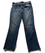 Generra Women’s Blue Jeans Size 11 30x26 Skinny Distressed Cutoff Travel... - $14.85